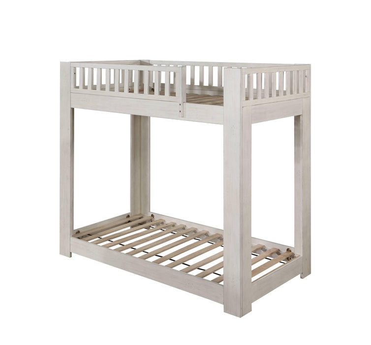 ACME Cedro Twin over Twin Bunk Bed - Weathered White
