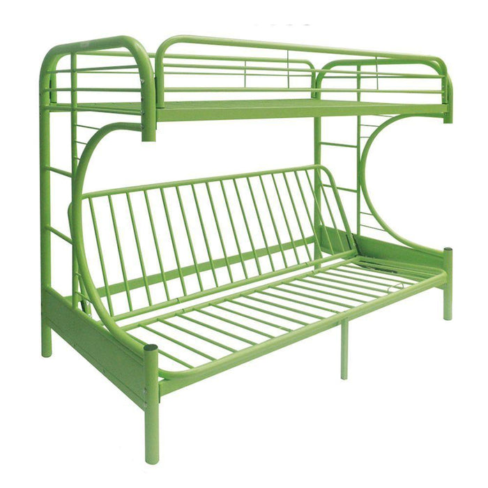 ACME Eclipse Twin over Full Futon Metal Bunk Bed - Green