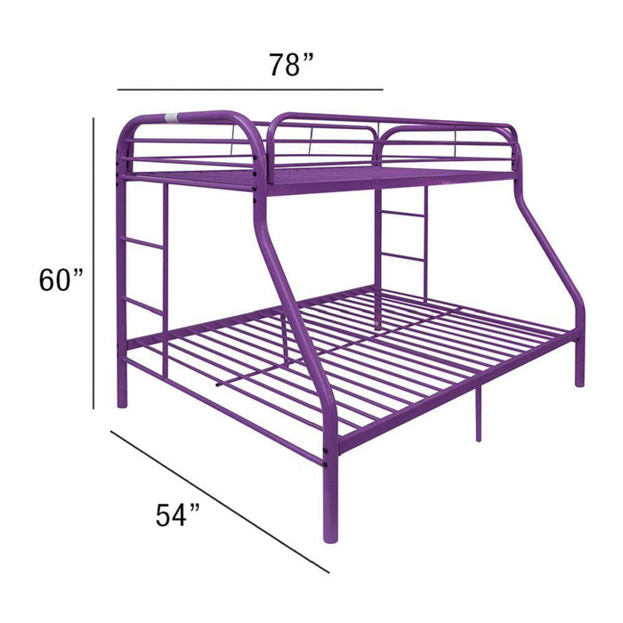ACME Tritan Twin over Full Metal Bunk Bed - Purple