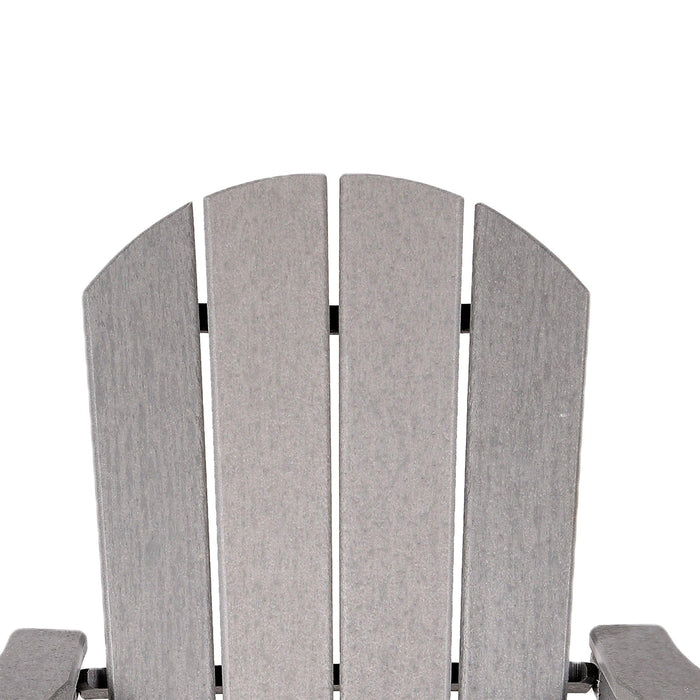 Outdoor Weather Resistant Adirondack Chair in Gray Color