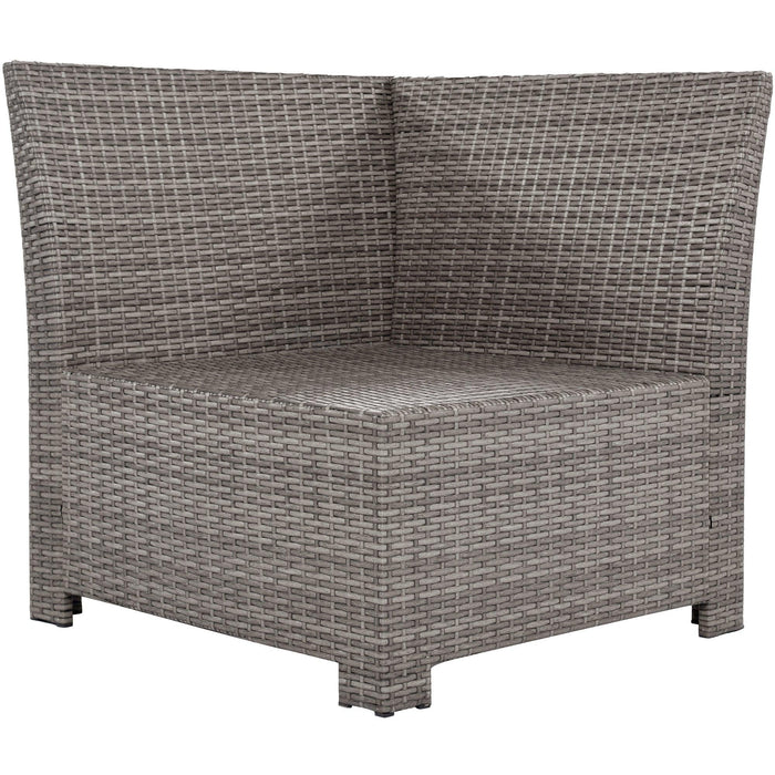 6 PCS Outdoor Wicker Rattan Arrangeable Sofa Set with Beige Cushions