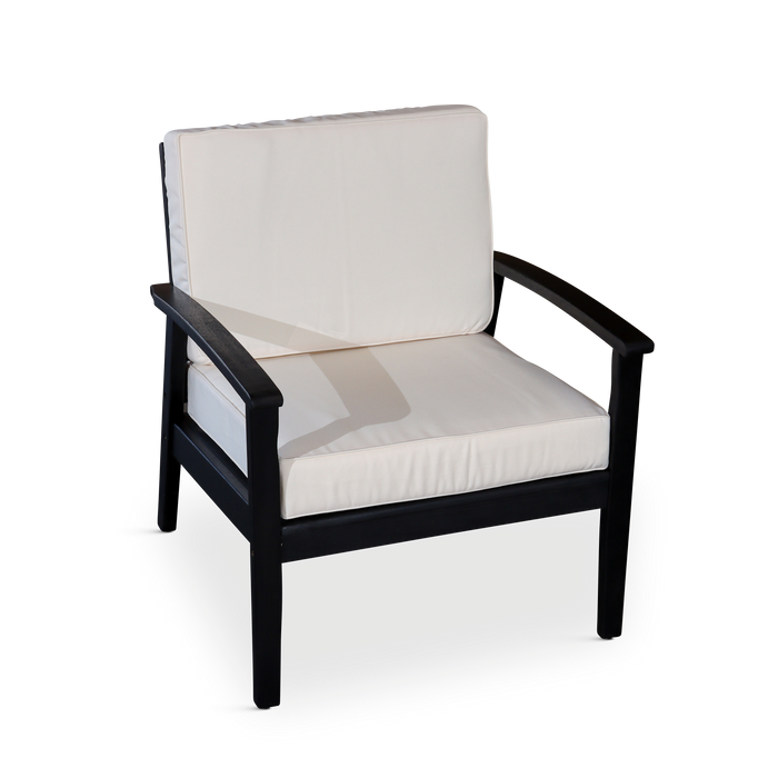 Deep Seat Eucalyptus Chair -  Espresso Finish -  Sand Cushions