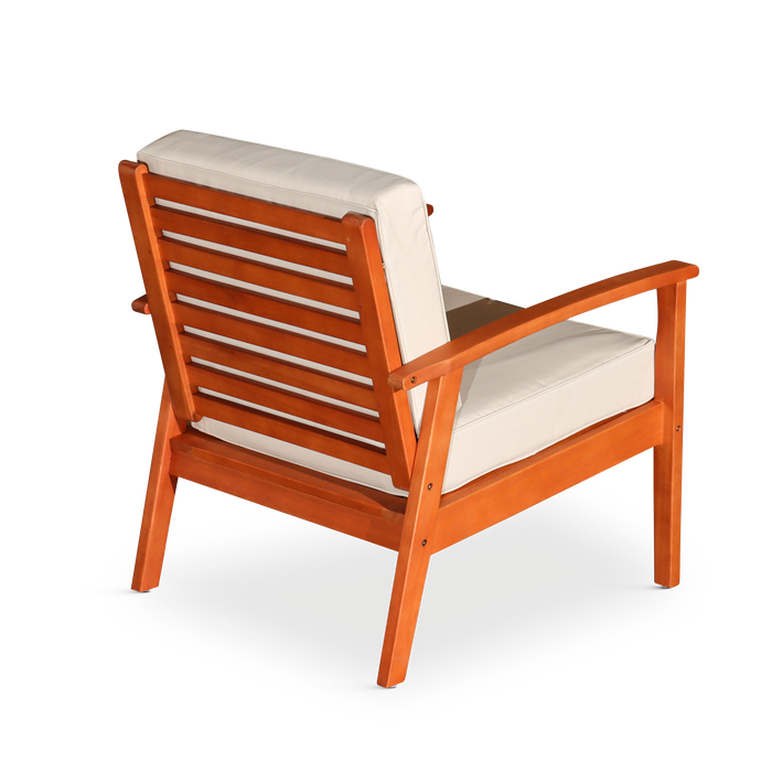 Deep Seat Eucalyptus Chair -  Natural Oil Finish -  Sage Cushions