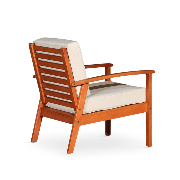 Deep Seat Eucalyptus Chair -  Natural Oil Finish -  Sage Cushions
