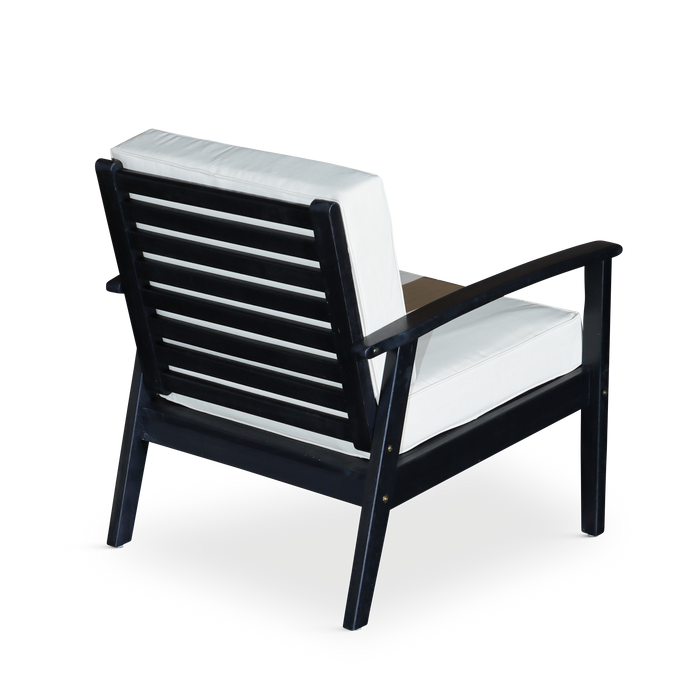 Deep Seat Eucalyptus Chair -  Espresso Finish -  Sand Cushions