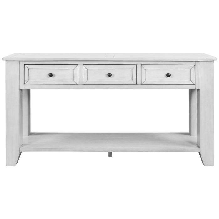55''Modern Console Table Sofa Table for Living Room with 3 Drawers and 1 Shelf