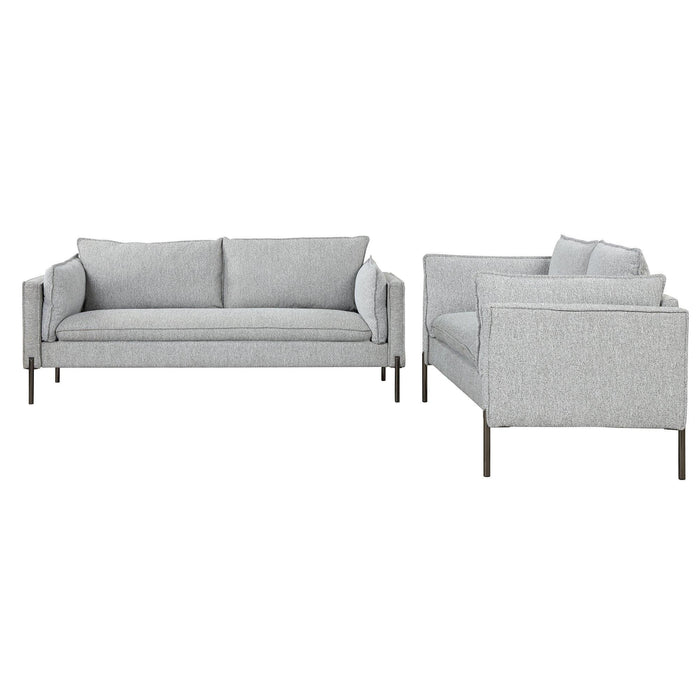 2 Piece Sofa SetsModern Linen Fabric Upholstered  Loveseat and 3 Seat Couch Set Furniture for Different Spaces,Living Room,Apartment(2+3 seat)