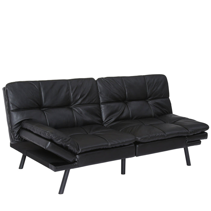 Convertible Memory Foam Futon Couch Bed,Modern Folding Sleeper Sofa-SF267PUBK