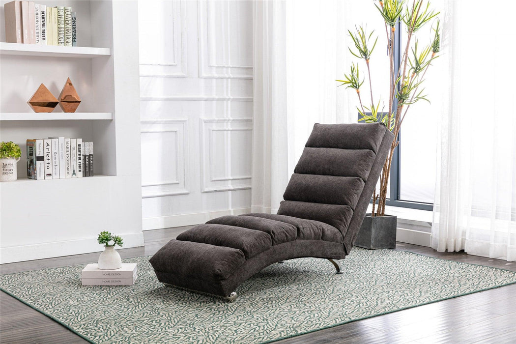 Linen Chaise Lounge Indoor Chair,Modern Long Lounger for Office or Living Room