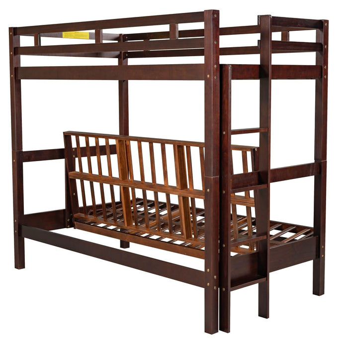 Twin over Full Convertible Bunk Bed - Espresso