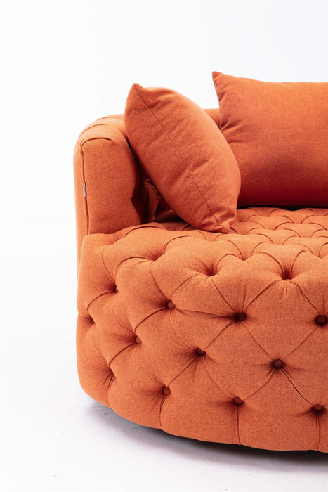 Modern  Akili swivel accent chair  barrel chair  for hotel living room /Modern  leisure chair Orange
