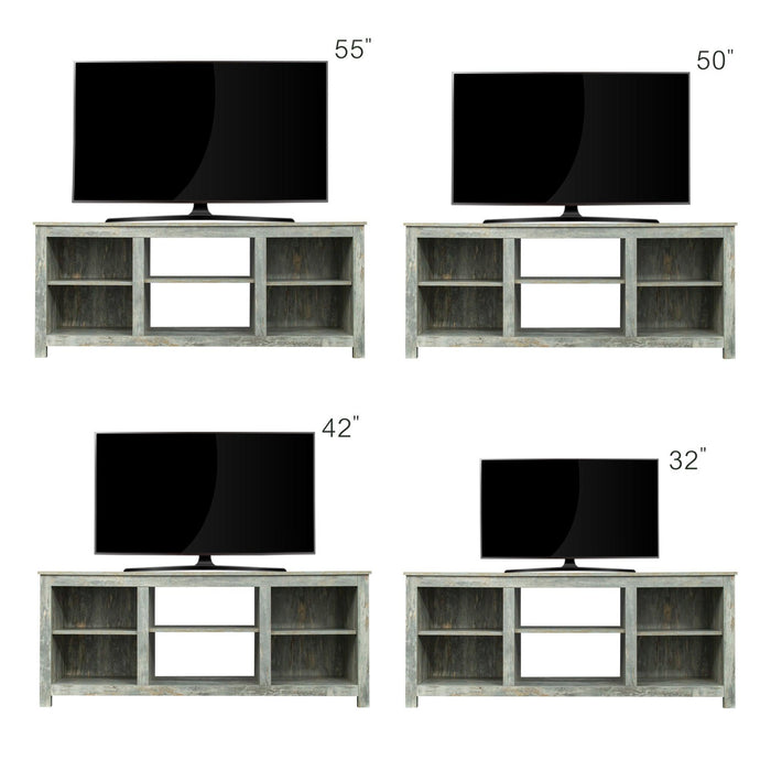 Living room TV stand furniture with 4Storage compartments and 1 shelf cabinet, high-quality particle board