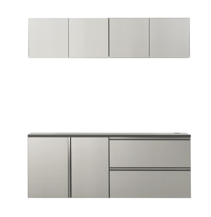 Nova Series 64 in. W x 72 in. H x 20 in. D Metallic Grey Garage Cabinet Set C (5-Piece)