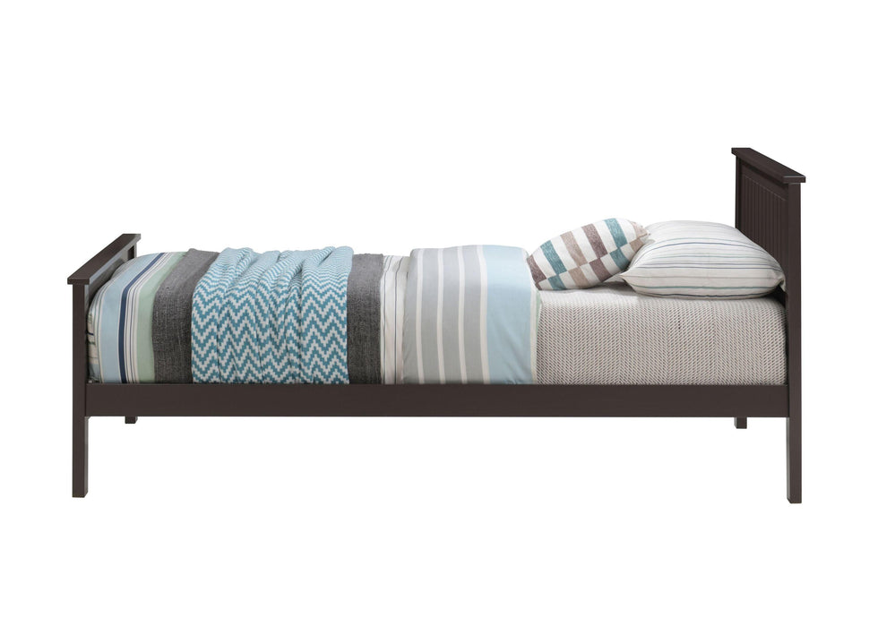 ACME Bungalow Twin Bed, Chocolate Finish BD00494
