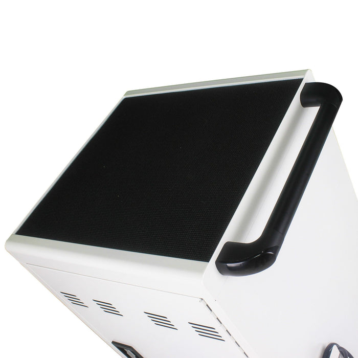 Mobile Charging Cart and Cabinet for Tablets Laptops 30-Device With Combination Lock(White)