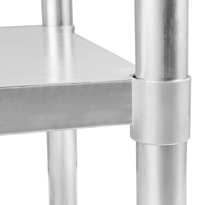 Stainless Steel Work Table for Prep & Work 24 x 30 Inches Heavy Duty Table with Undershelf and Galvanized Legs for Restaurant, Home and Hotel