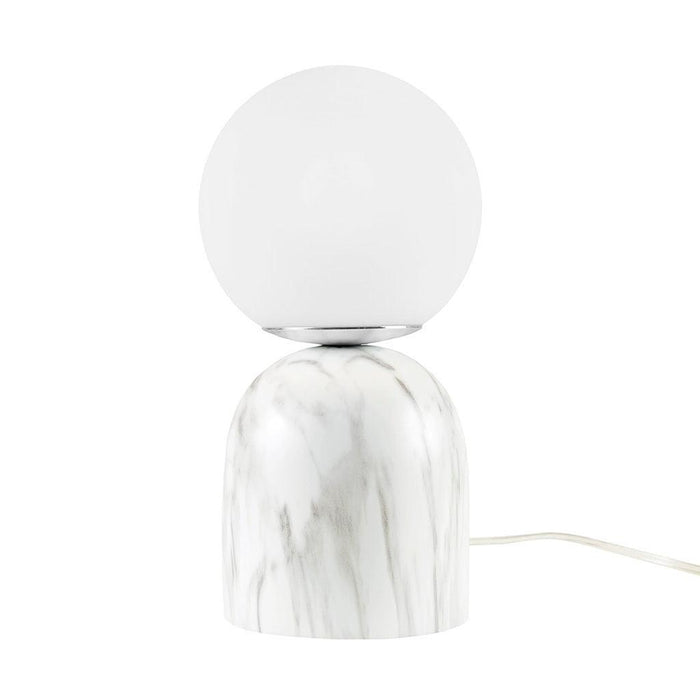 Nelia Frosted Glass Globe Resin Table Lamp