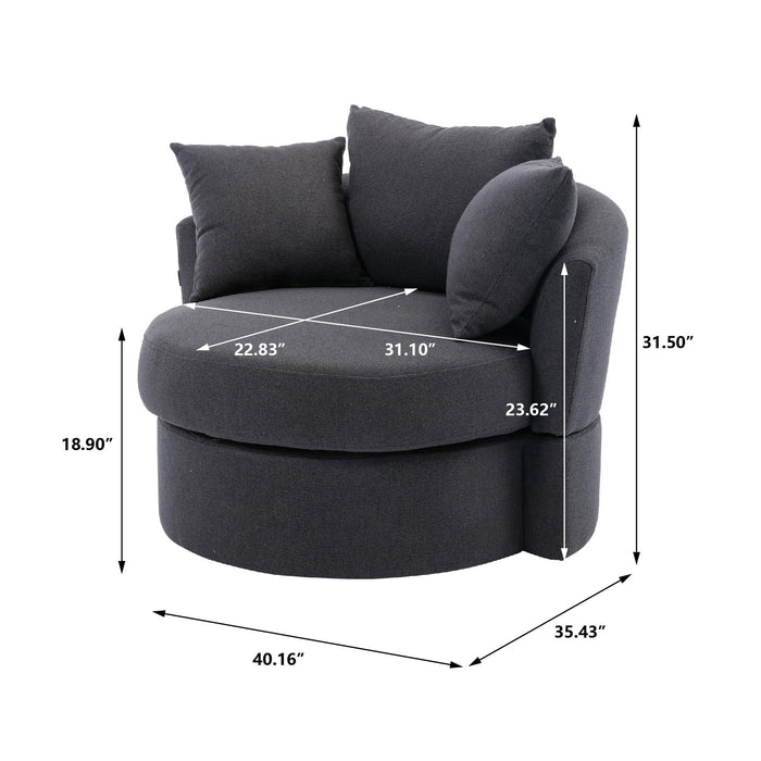 Modern  Akili swivel accent chair  barrel chair  for hotel living room /Modern  leisure chair