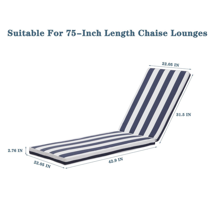 1PCS Outdoor Lounge Chair Cushion Replacement Patio Funiture Seat Cushion Chaise Lounge Cushion