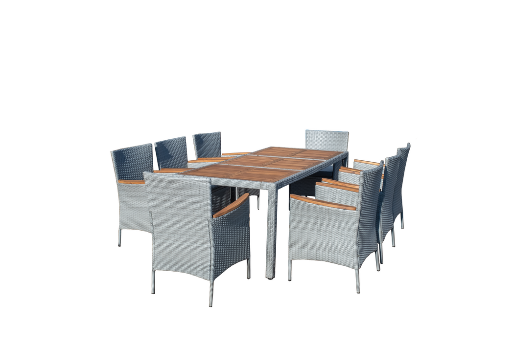 Mare Blu Shimme – 9 Piece Dining Set 8 Chairs 1 Table
