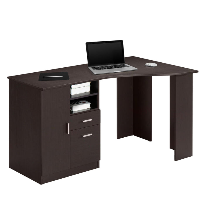 Techni Mobili Classic Office Desk withStorage, Espresso