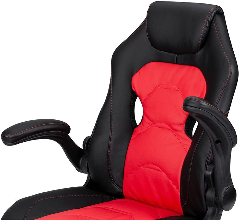 Office Chair Upholstered 1pc Comfort Chair Relax Gaming Office Chair Work Black And Red Color