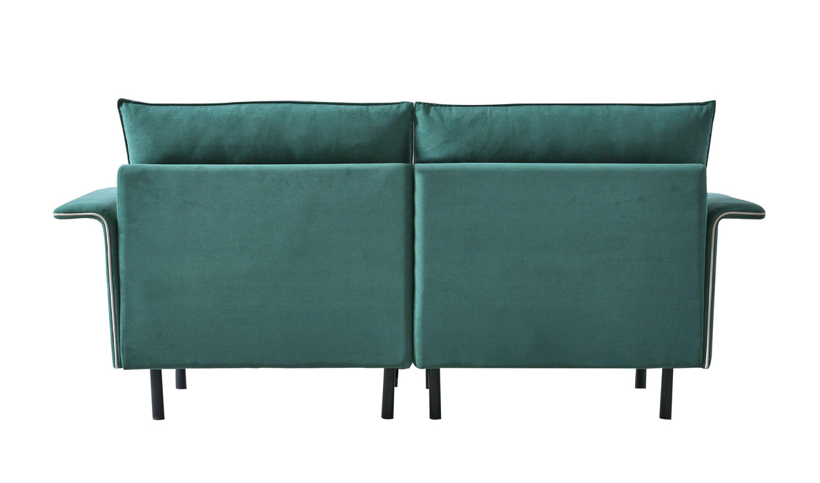Sofa Couch,  Mid-Century Tufted Love Seat for Living Room(GREEN)