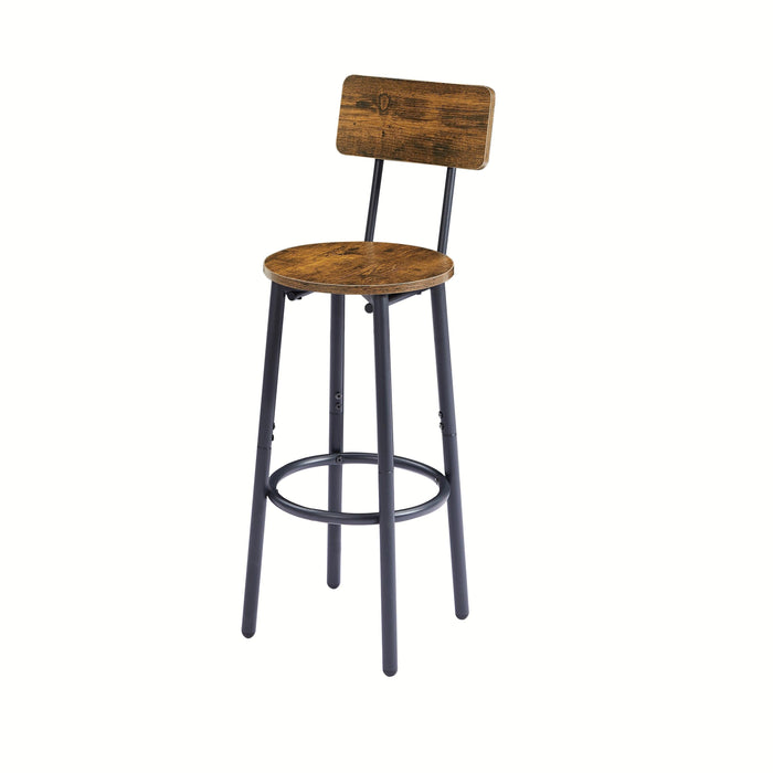 Bar Table Set with 2 Bar stools (Rustic Brown,43.31’’w x 15.75’’d x 35.43’’h)