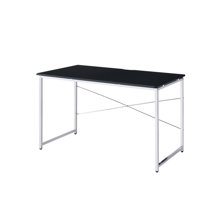 ACME Tennos Vanity Desk  in Black & Chrome Finish AC00904