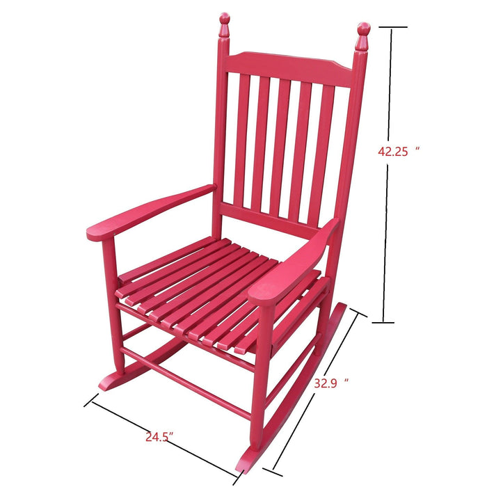 wooden porch rocker chair  Red