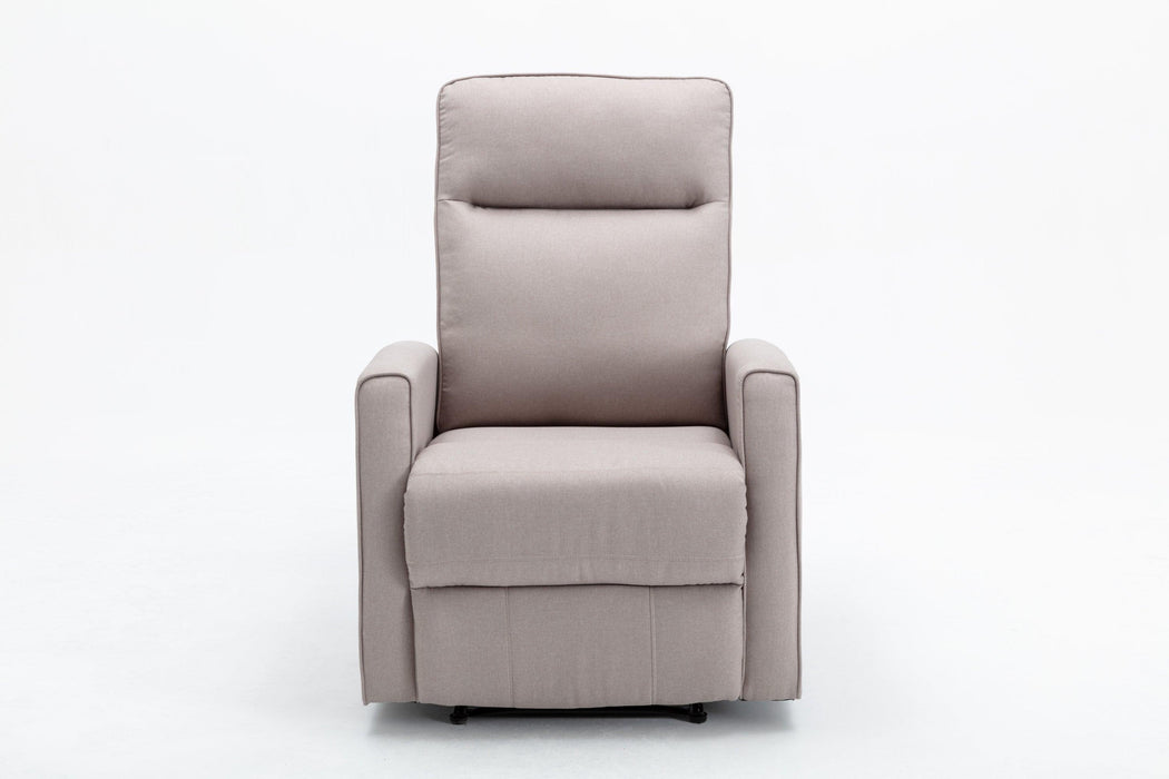 Minimalism Style Manual Recliner, Classic Single Chair, Small Sofa for Living Room&Bed Room, Cream