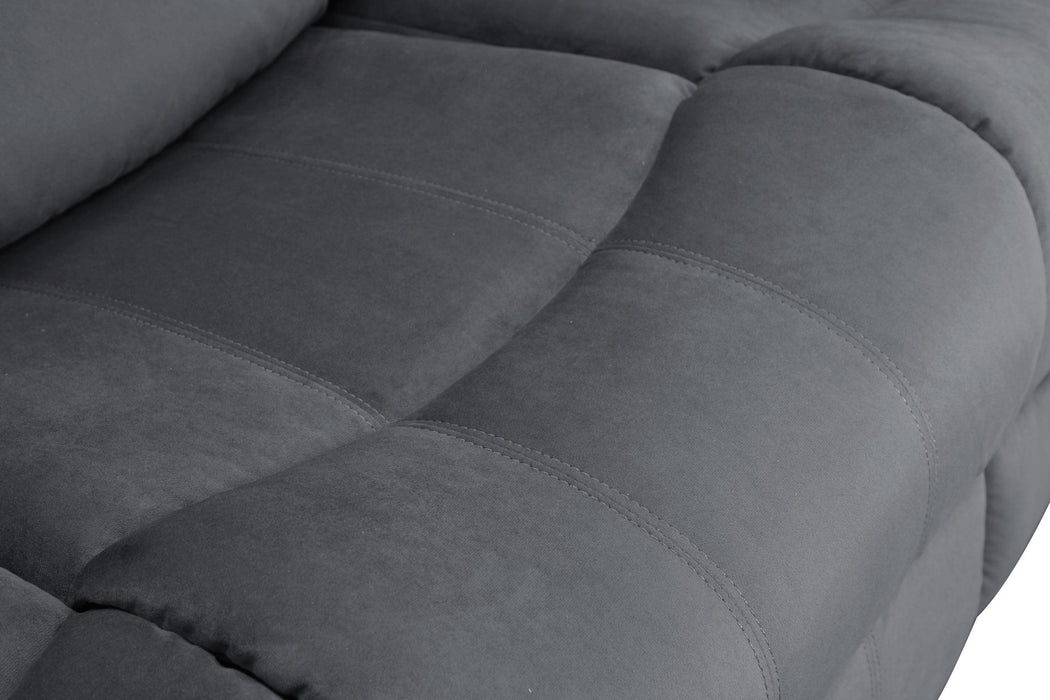 Global United Transitional Microfiber Fabric Upholstered Sofa