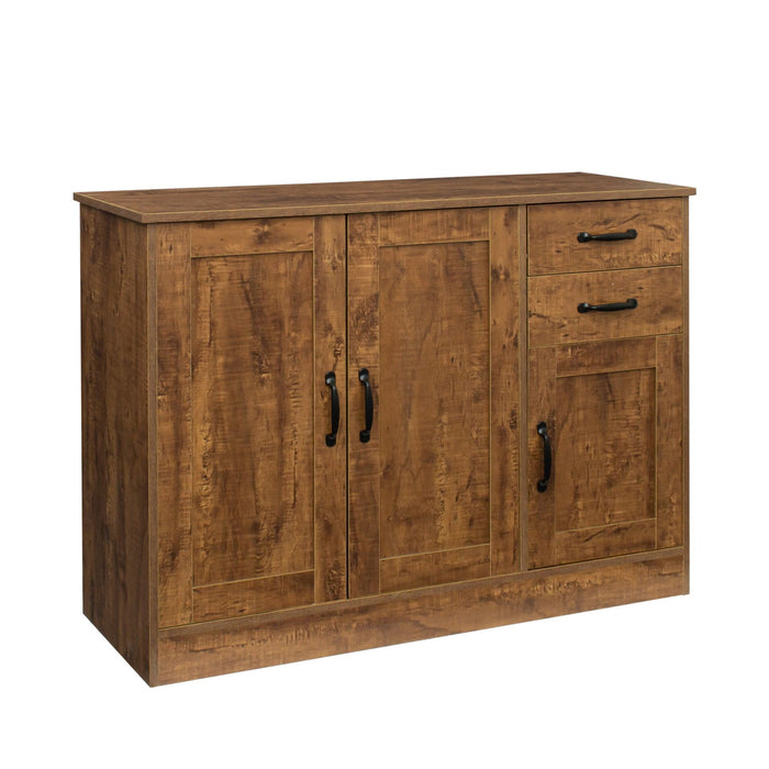 Modern Wood Buffet Sideboard with 2 doors&1Storage and 2drawers -Entryway ServingStorage Cabinet Doors-Dining Room Console, 43.3 Inch, Dark Walnut