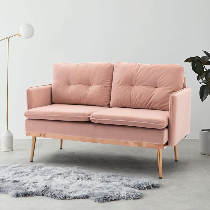 Velvet  Sofa , Accent sofa .loveseat sofa with Stainless feet