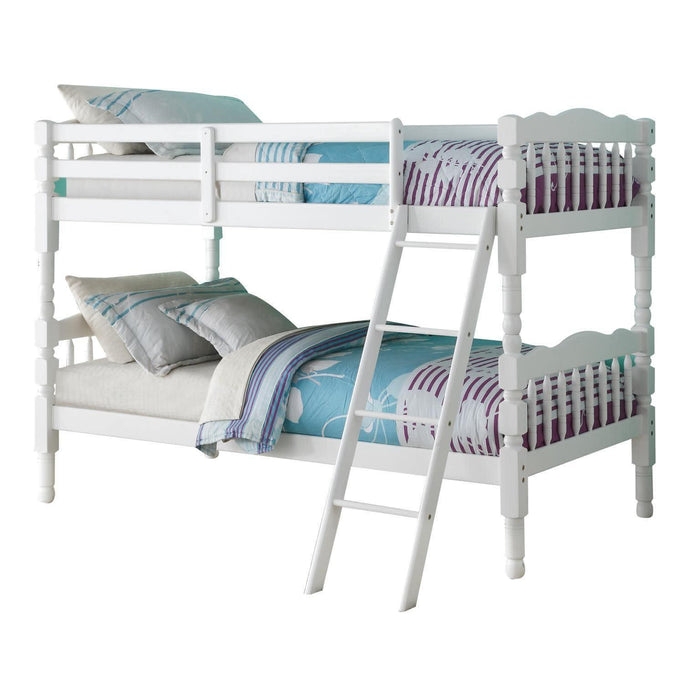 ACME Homestead Bunk Bed (Twin/Twin) in White 02298_KIT