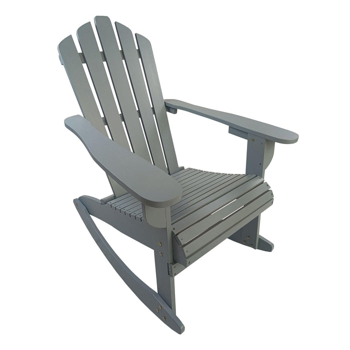 Reclining Wooden Outdoor Rocking Adirondack chair,walnut