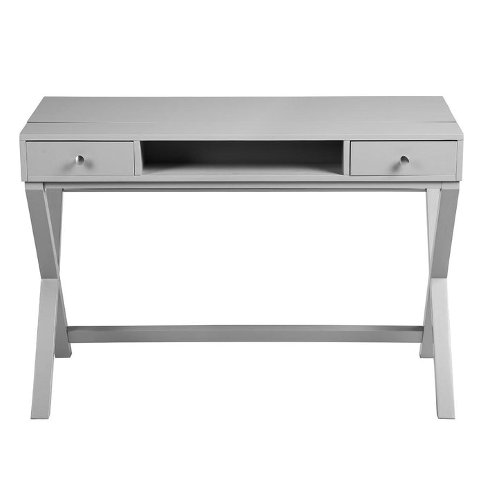 Lift Desk with 2 DrawerStorage, Computer Desk with Lift Table Top, Adjustable Height Table for Home Office, Living Room,grey