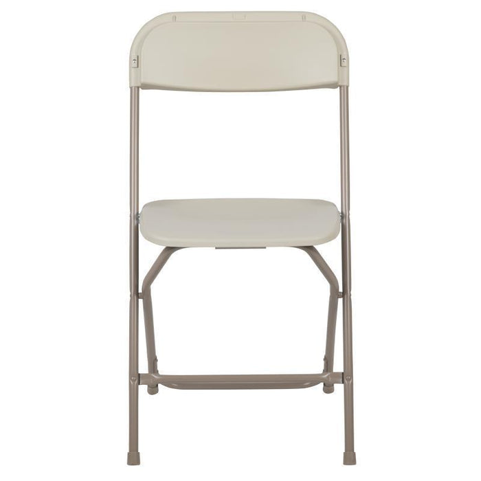 Hercules™ Series Plastic Folding Chair - Beige - 650LB Weight Capacity Comfortable Event Chair - Lightweight Folding Chair -