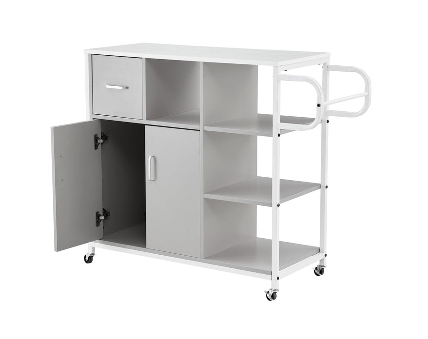 KITCHStorage cabinet GRY, move with roller..