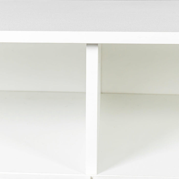 WhiteModern minimalist TV cabinet 80 inch TV stand, open locker Living Room Bedroom