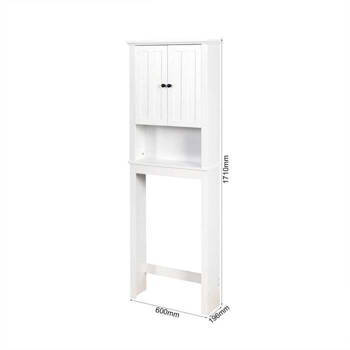 Bathroom WoodenStorage Cabinet Over-The-Toilet Space Saver with a Adjustable Shelf 23.62x7.72x67.32 inch