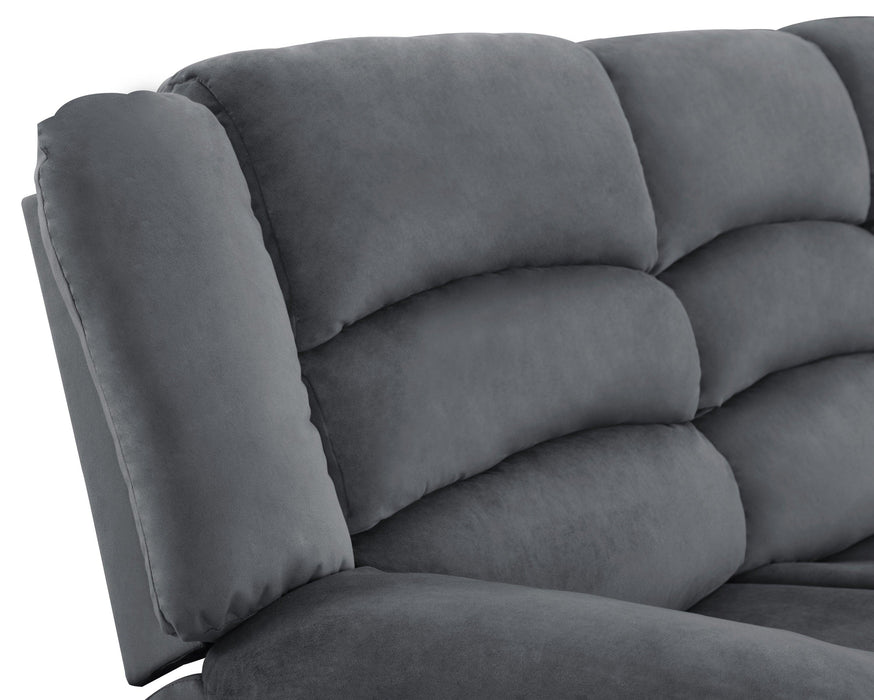 Global United Transitional Microfiber Fabric Upholstered Sofa