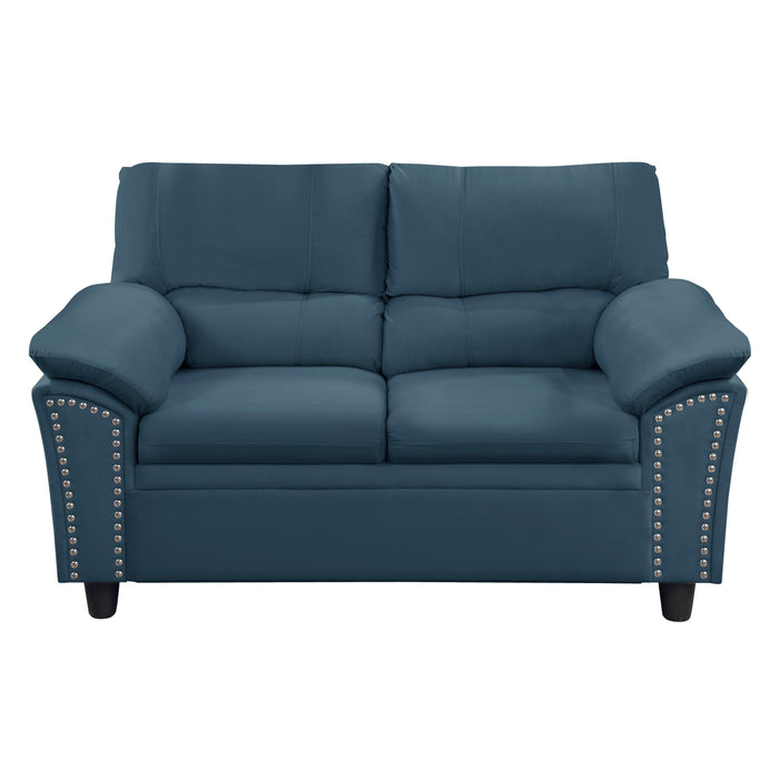 2-Seat Cloud Couch Loveseat sofa  for Living Room, Bedroom, Office, Blue