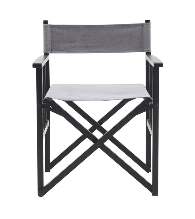 Outdoor portable leisure chair folding arm chairModern comfortable leisure folding chair（light grey)