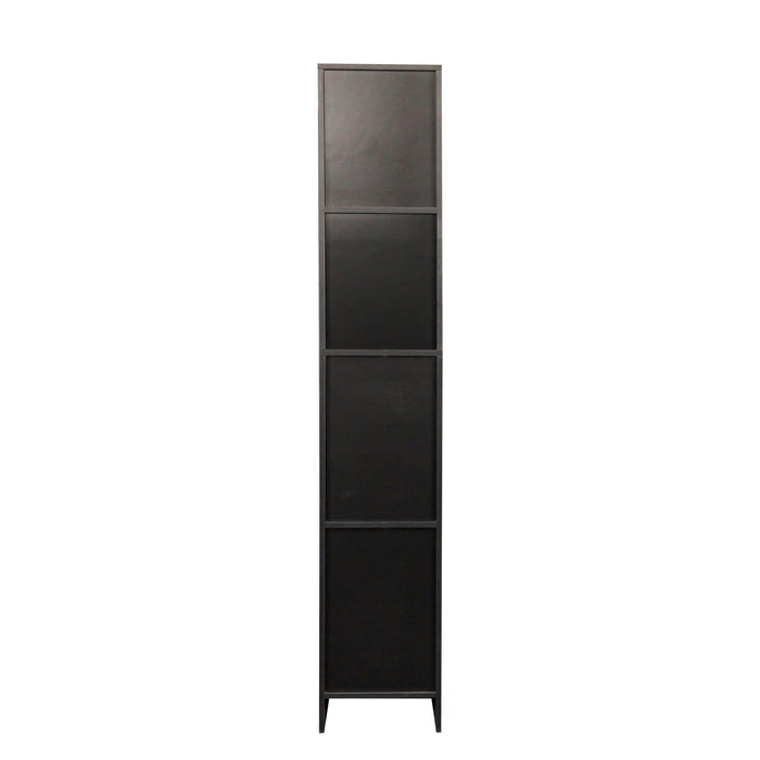 Freestanding  Cabinet with Inadjustable Shelves and two Doors for Kitchen, Dining Room,black