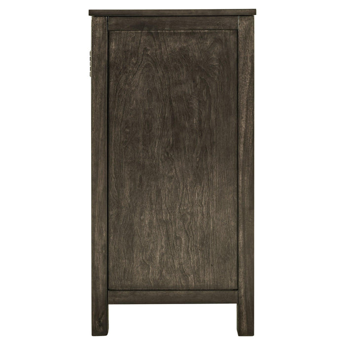 WoodStorage Cabinet with Doors and Adjustable Shelf, Entryway Kitchen Dining Room, Grey