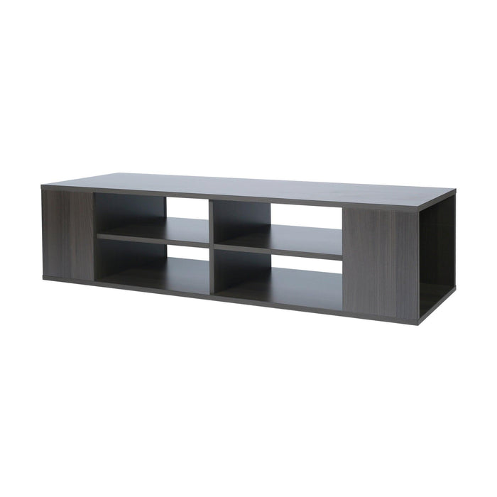 Wall Mounted Media Console,Floating TV Stand Component Shelf with Height Adjustable，Blackoak