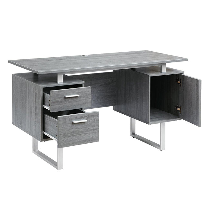 Techni MobiliModern Office Desk withStorage, Grey
