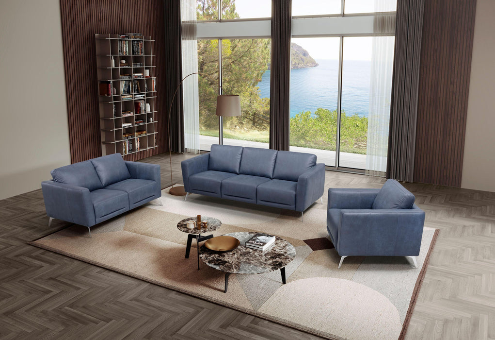 ACME Astonic Sofa , Blue Leather LV00212
