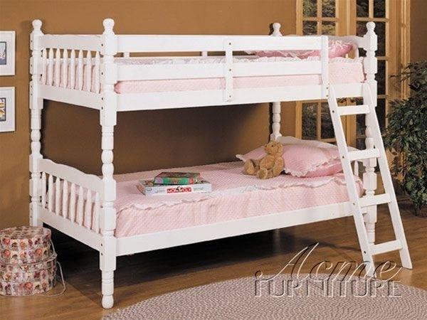 ACME Homestead Bunk Bed (Twin/Twin) in White 02298_KIT